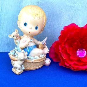 Vintage Baby Figurine Resin Figurine